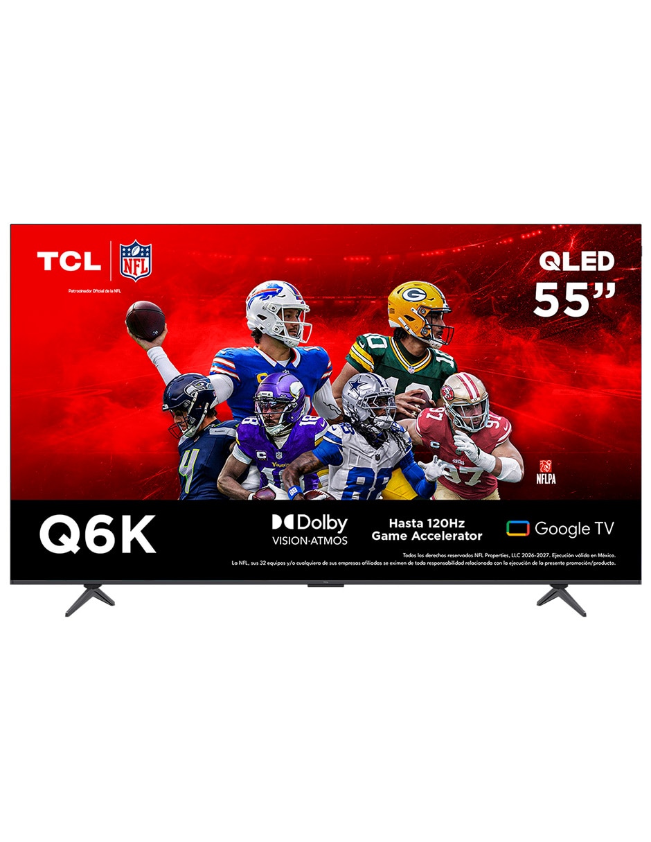 Pantalla qled de 55 pulgadas 4k/uhd 55q6k con google tv