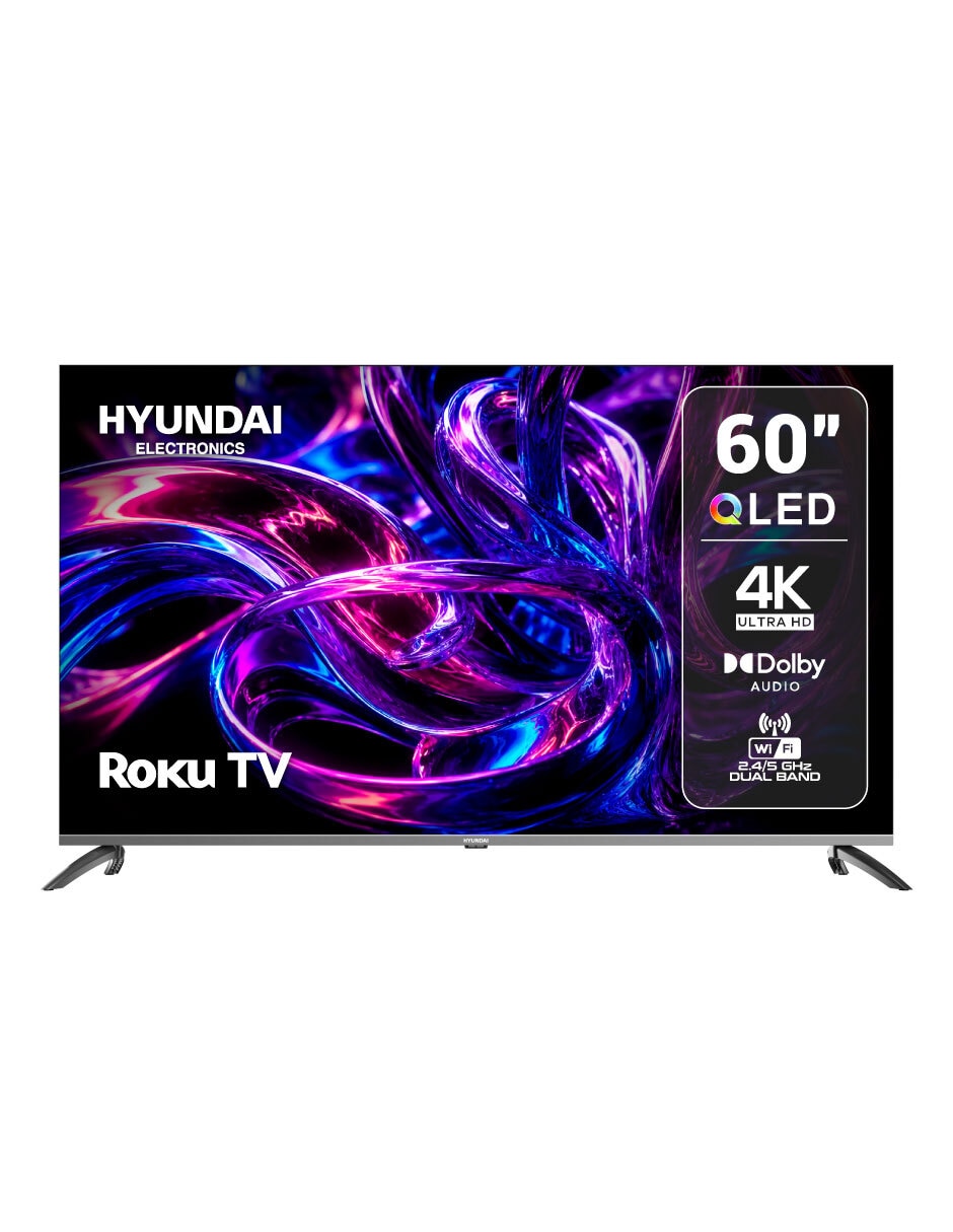 QLED de 60 pulgadas 4K/UHD HYLED6007QR con Roku TV con AI Transparente