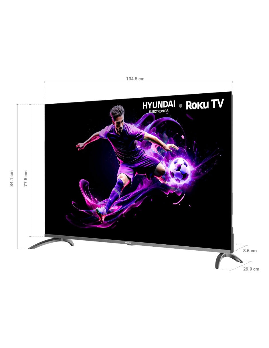 QLED de 60 pulgadas 4K/UHD HYLED6007QR con Roku TV con AI Transparente 10