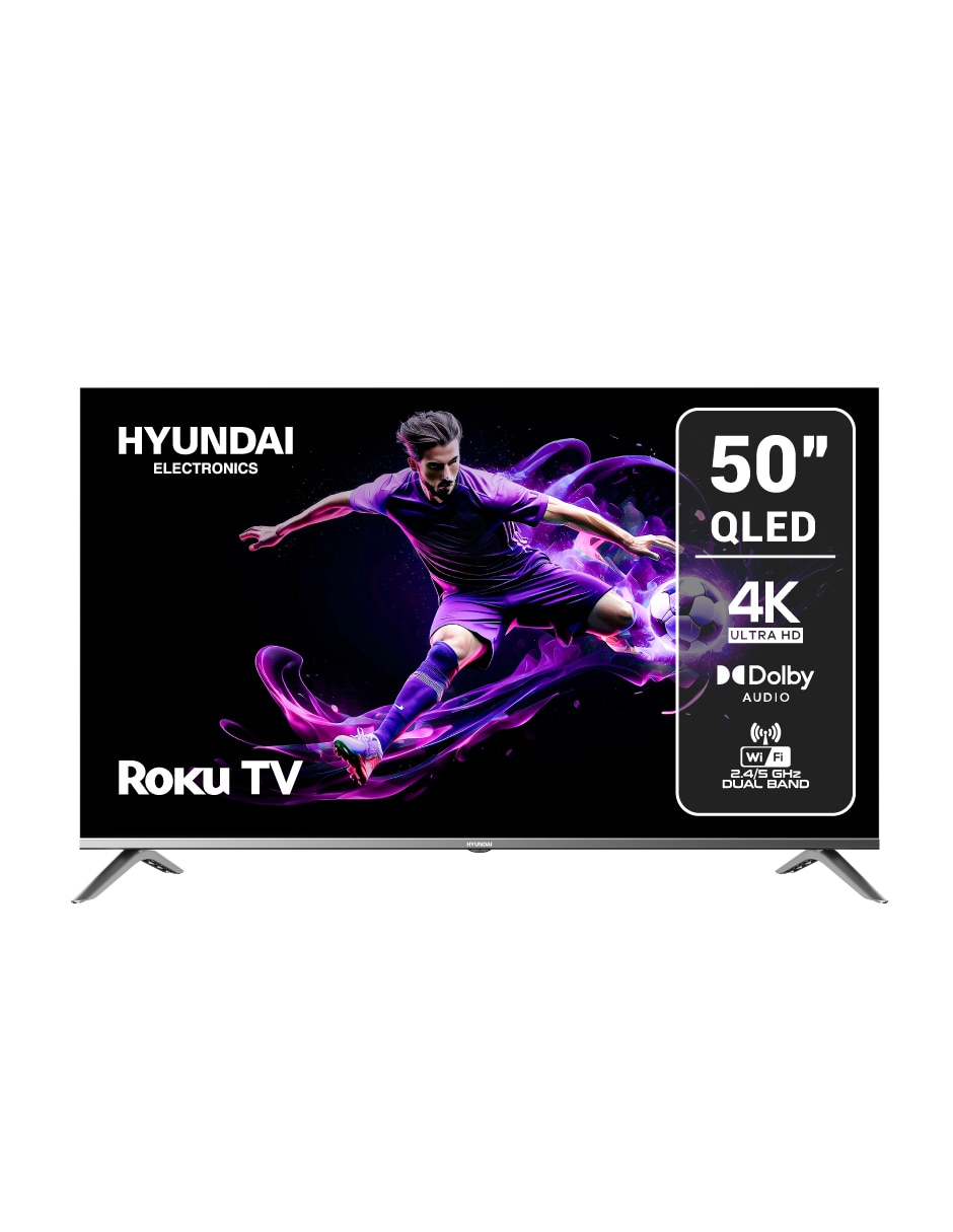 Pantalla Hyundai smart tv Led de 50 pulgadas 4K/UHD HYLED5026QR con Roku Tv