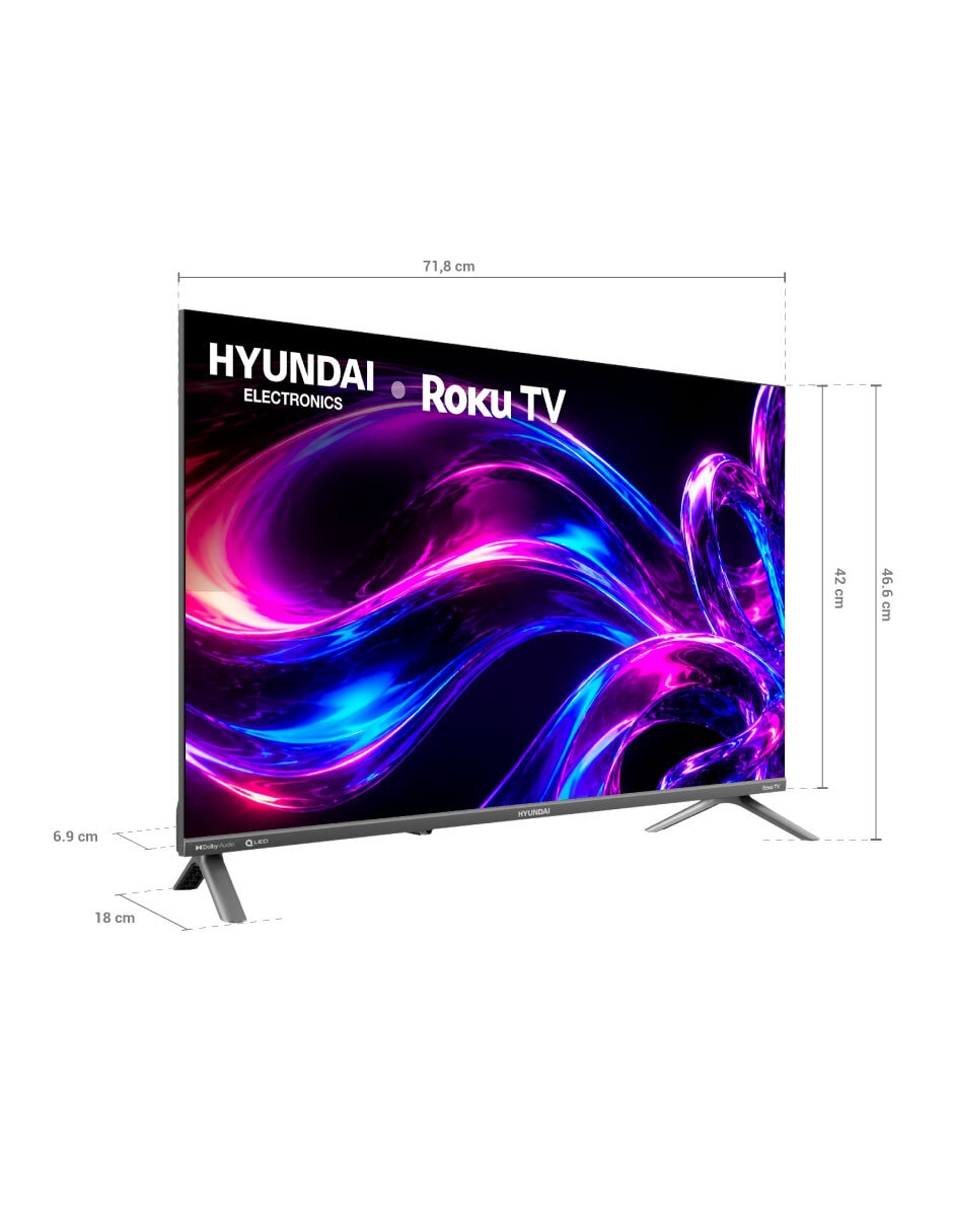 QLED de 43" Full HD HYLED4327QR con Roku TV con No aplica 8