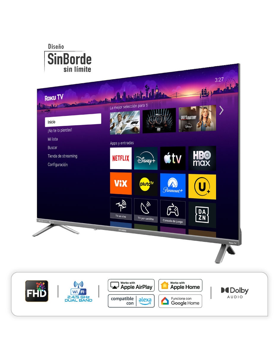 QLED de 43" Full HD HYLED4327QR con Roku TV con No aplica 4