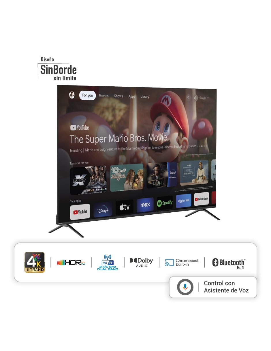 Pantalla Hyundai QD- mini LED de 75 pulgadas 4K/UHD HYLED7503QMG con Google TV