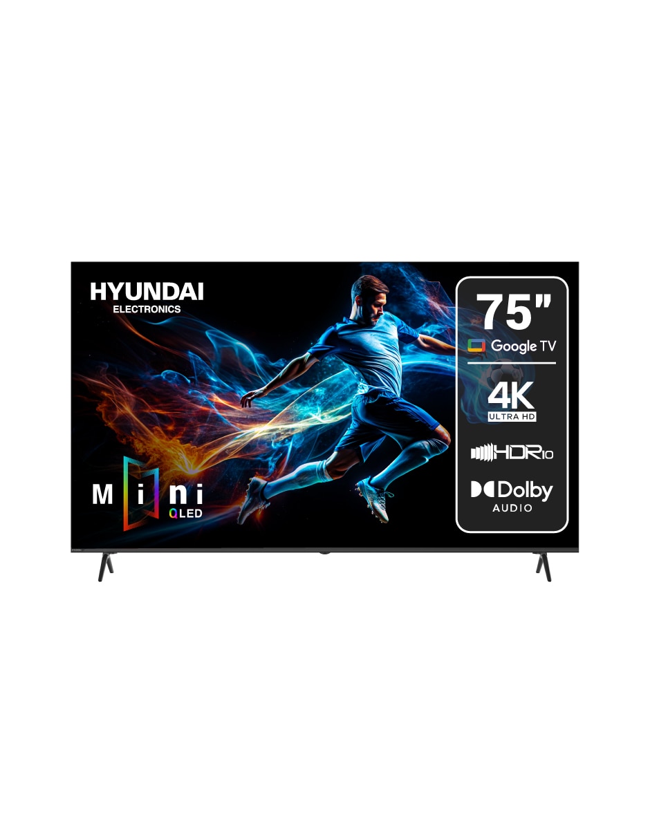 Pantalla Hyundai QD- mini LED de 75 pulgadas 4K/UHD HYLED7503QMG con Google TV