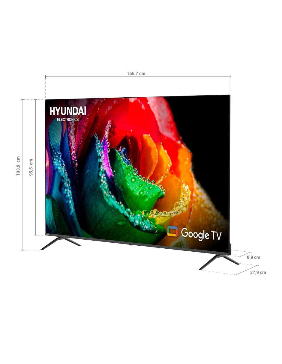 QD- mini LED de 75 pulgadas 4K/UHD HYLED7503QMG con Google TV con No aplica 4