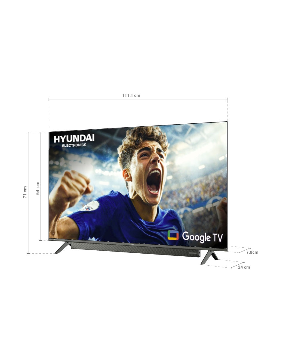 Pantalla Smart TV Hyundai LED de 50 pulgadas Full HD HYLED5028FG con Google TV