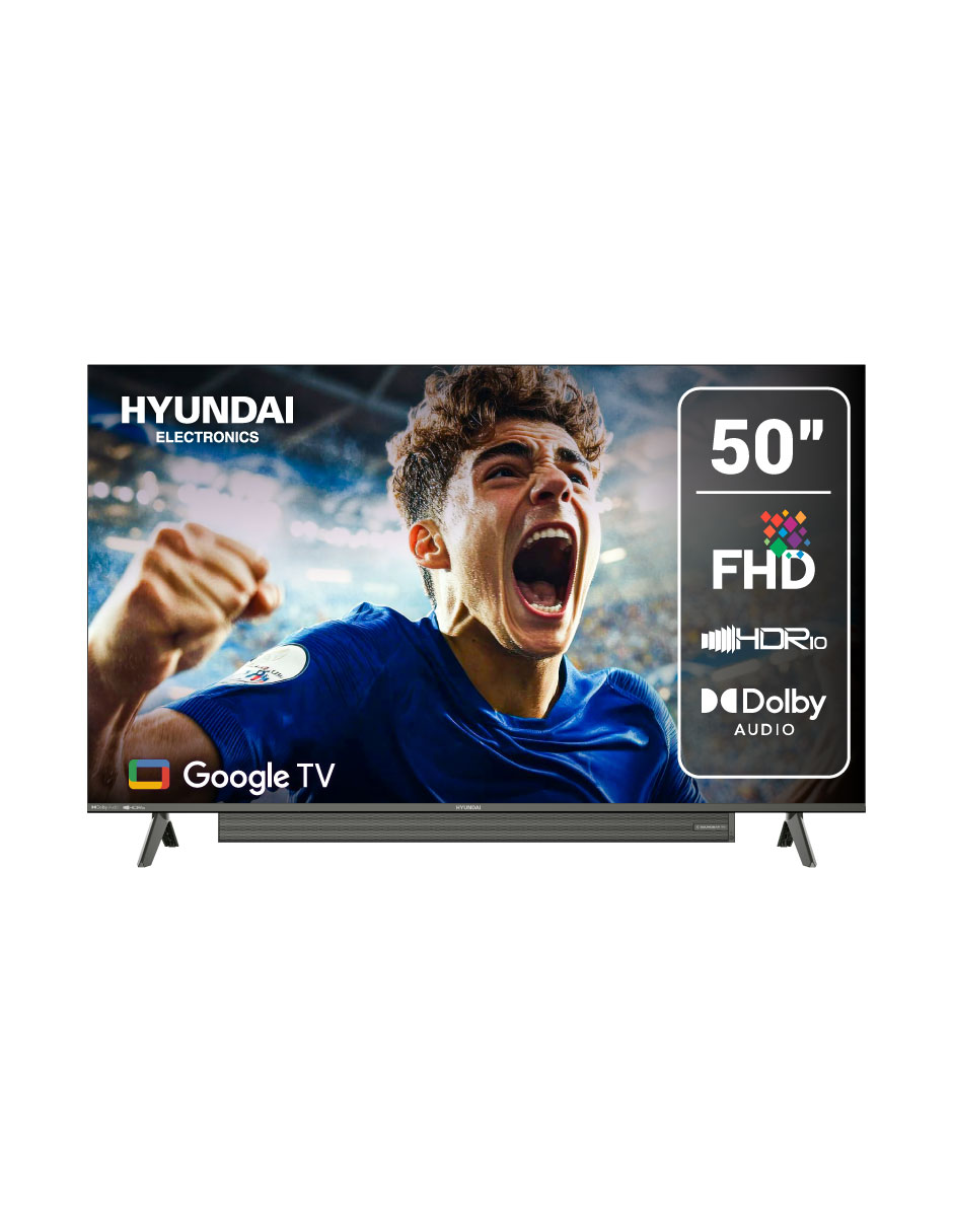 Pantalla Smart TV Hyundai LED de 50 pulgadas Full HD HYLED5028FG con Google TV