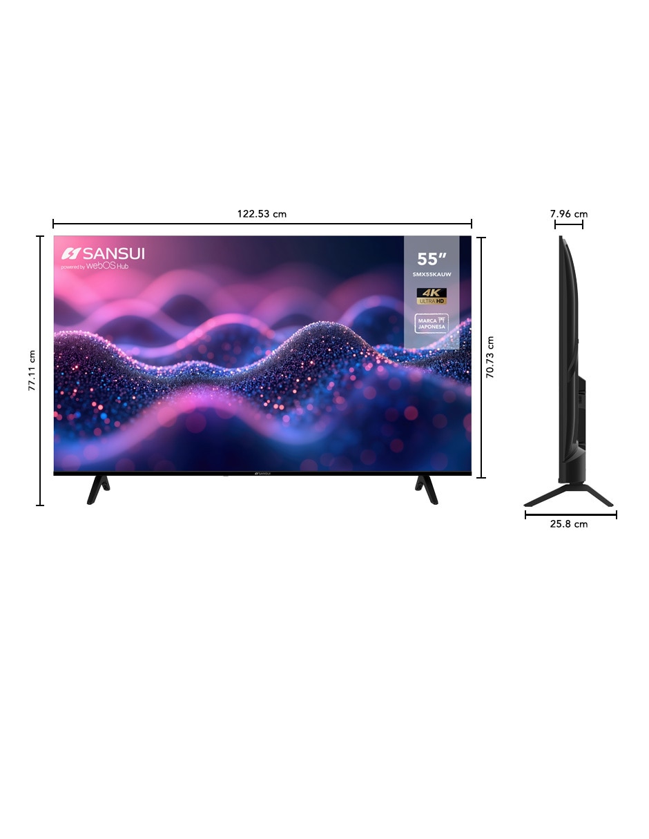 Pantalla Sansui LED de 55 pulgadas 4K/UHD con WebOS