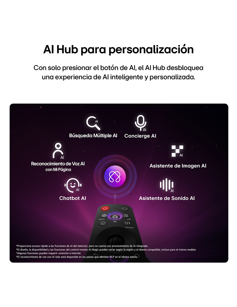 Pantalla Smart TV LG QNED de 55 pulgadas 4K/UHD 55QNED81BSG con AI webOS
