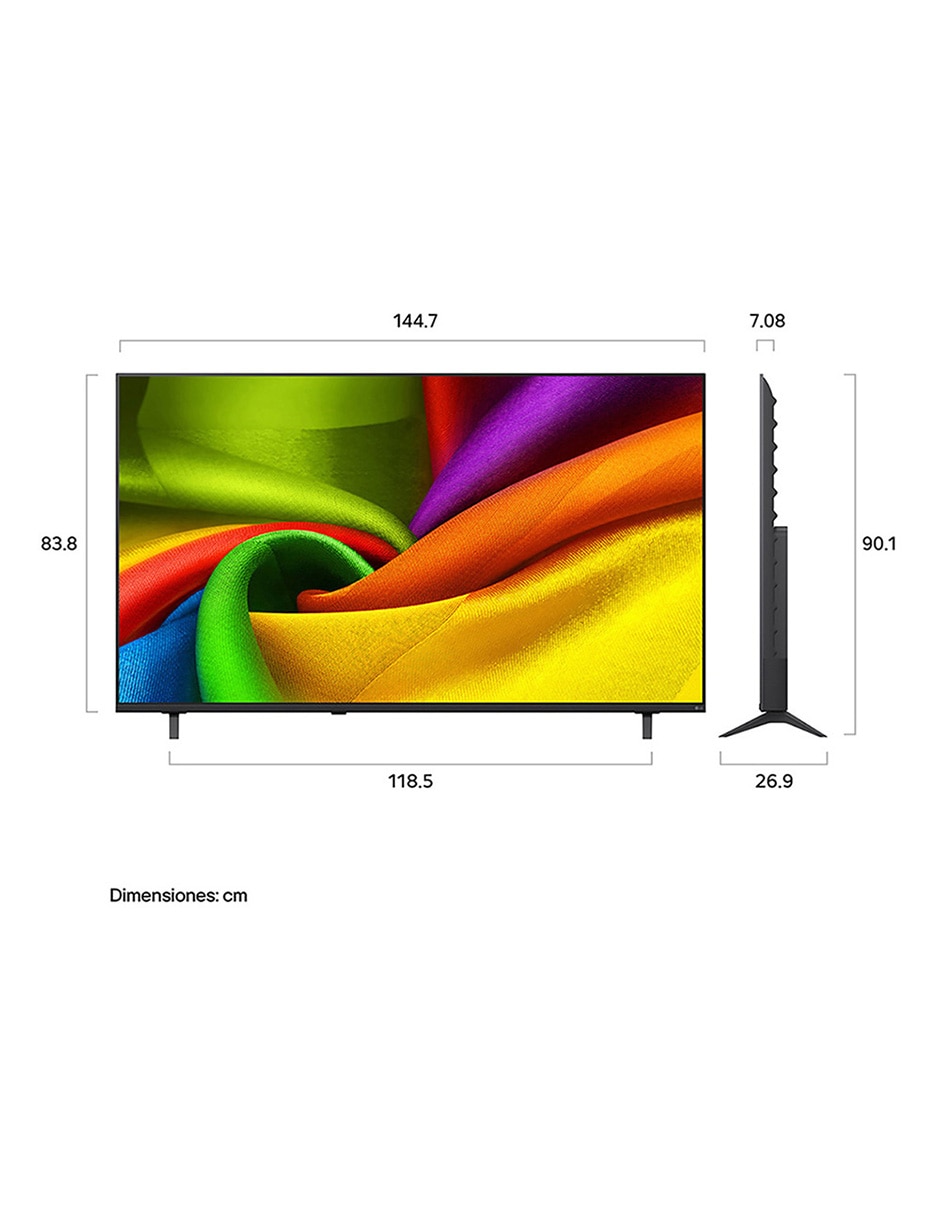 Pantalla smart TV NanoCell de 65 puadas 4K/UHD 65NU850BPSA con AI Webos 14