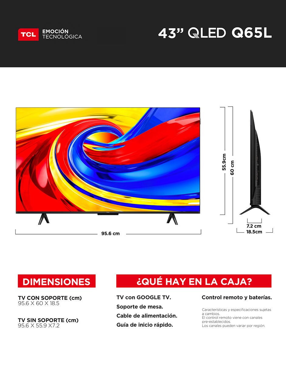 QLED de 4K/UHD 43Q65L con Google TV con No aplica 15