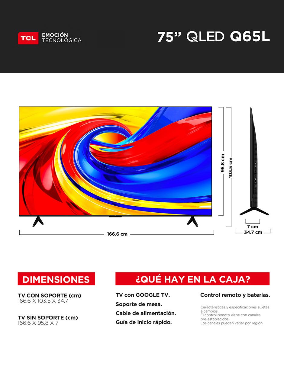 QLED de 4K/UHD 75Q65L con Google TV con No aplica 15