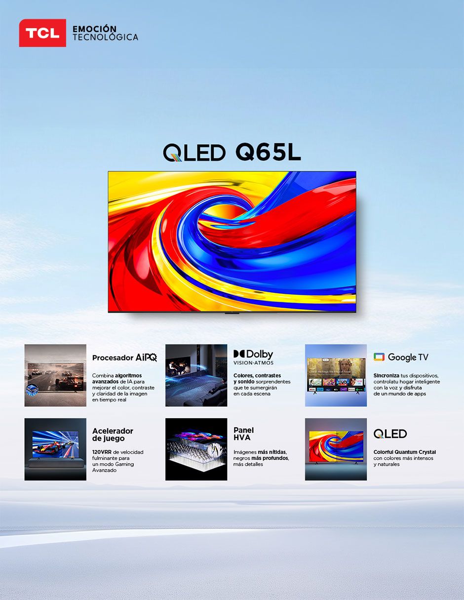 QLED de 4K/UHD 55Q65L con Google TV con No aplica 7