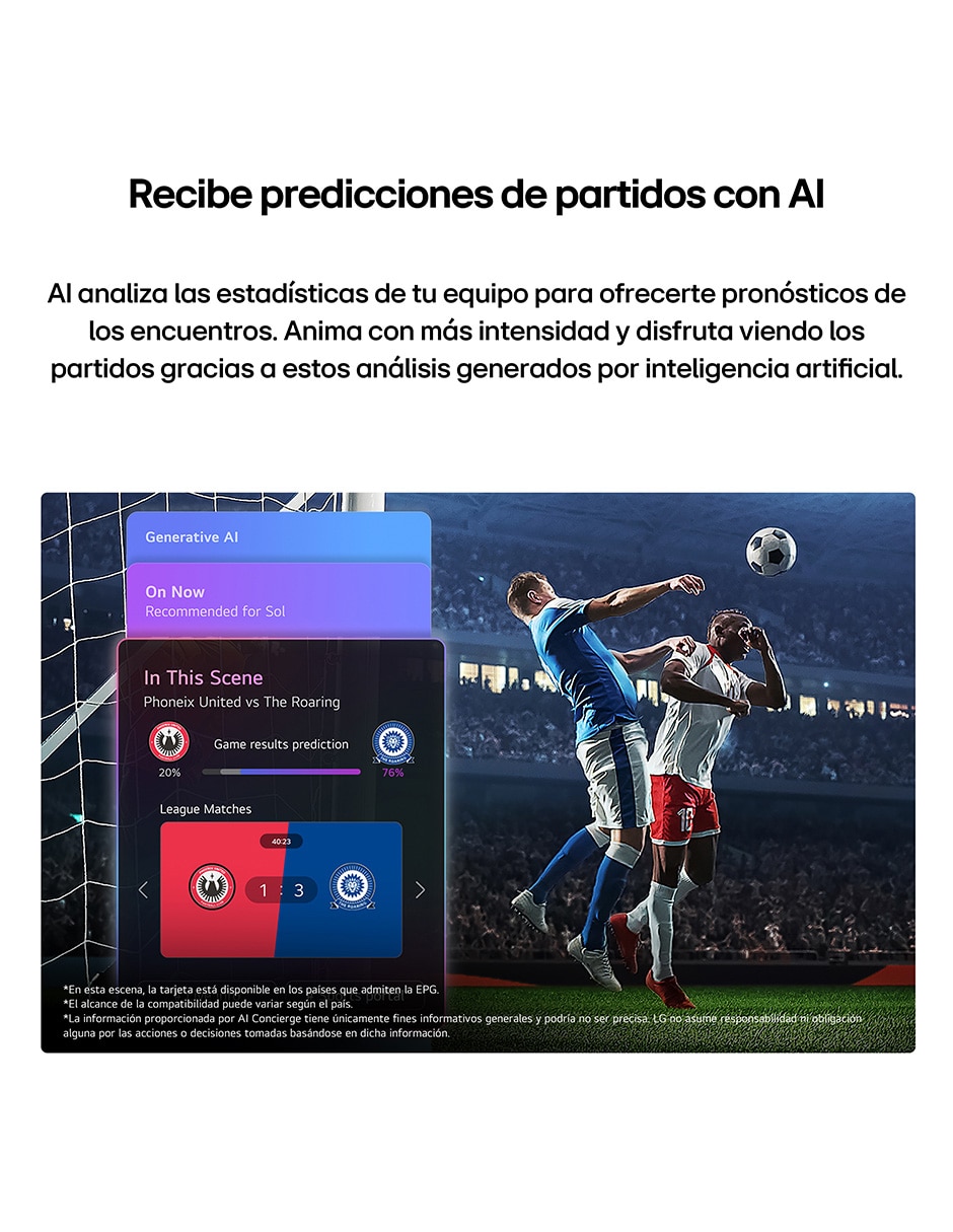 Pantalla Smart TV de 50 pulgadas Nano UHD de 4K/UHD 50NU855BPSA con WebOS con AI webOS 9