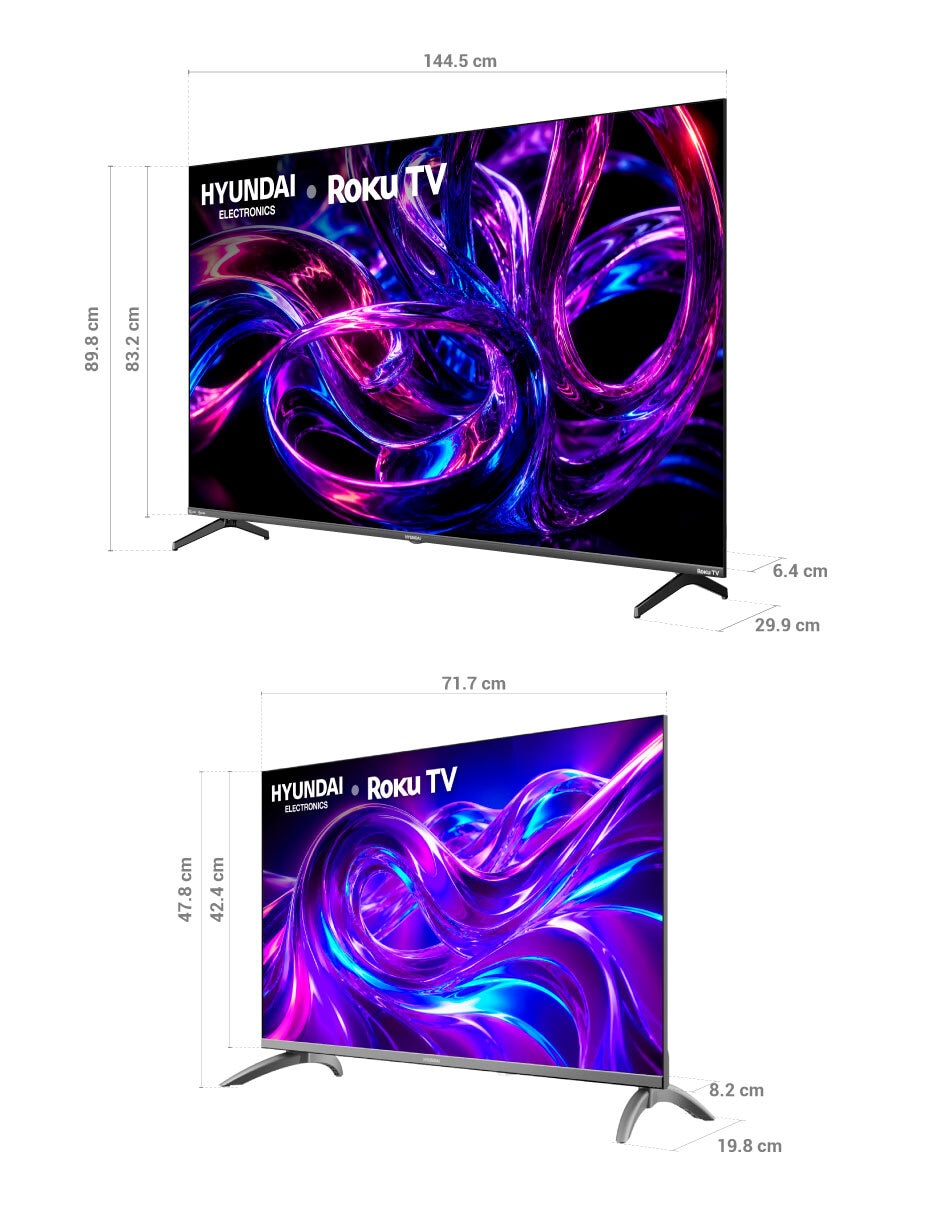 Pantalla qled de 4k/uhd hyled6516qr+hyled3257rim con roku tv 11
