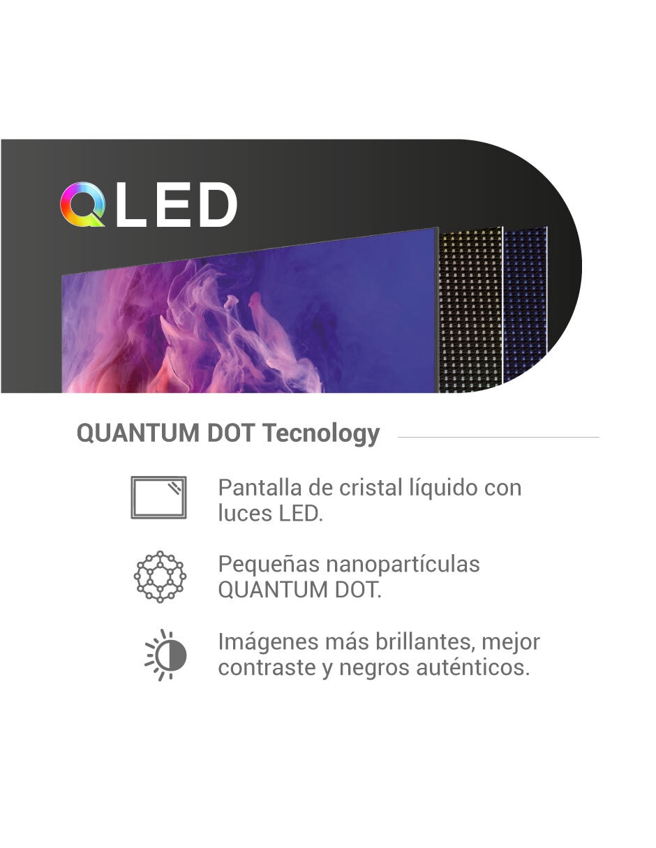 Pantalla qled de 4k/uhd hyled6516qr+hyled3257rim con roku tv 7