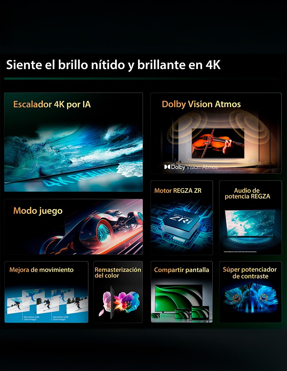 Pantalla led de 4k 55c350 con fire os con ai escalado a 4k 10